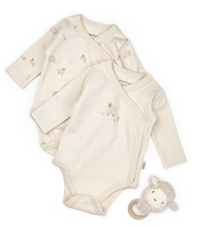 Bebek 2'li Kruvaze Body %100 Organik Pamuk, Bebek ve Yenidoğan Serisi - CSY8178