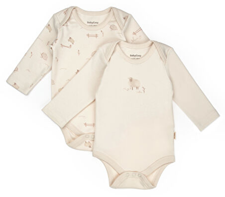 Bebek 2li Uzun Kollu Badi %100 Organik Pamuk, Bebek ve Yenidoğan Serisi - CSY8177