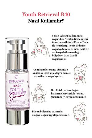 B40 Kırışıklık Karşıtı A,B,D,E,C Vitaminli 30 Yaş + Gece-Gündüz Vücut Serumu 30 ml