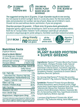 Plantero Çilekli Protein Isolate Blend ™ Supergreens Mix Vitamins