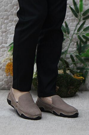 Bulldozer 231225 Esnek Kauçuk Taban Nubuk Hakiki Deri Erkek Ayakkabı