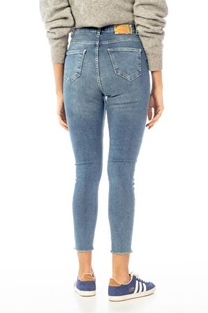 CEDY DENIM Mavi Yüksek Bel Skinny Jeans Kot Pantolon C596