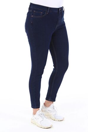 CEDY DENIM Kadın Yüksek Bel Skinny Fit Jeans Büyük Beden Kot PantolonC597