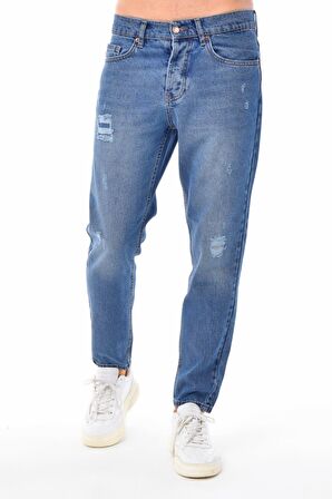 CEDY DENIM Erkek Yüksel Bel Dar Paça Salaş Kot Pantolon MOM Jean - C333