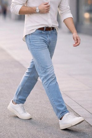 CEDY DENIM Erkek Yüksel Bel Dar Paça Salaş Kot Pantolon MOM Jean - C333