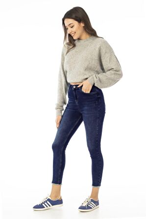 CEDY DENIM Mavi Yüksek Bel Skinny Jeans Kot Pantolon C596