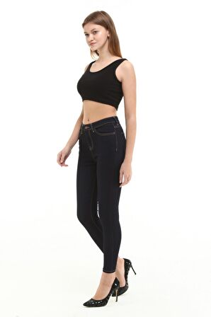 CEDY DENIM Mavi Yüksek Bel Skinny Jeans Kot Pantolon C596