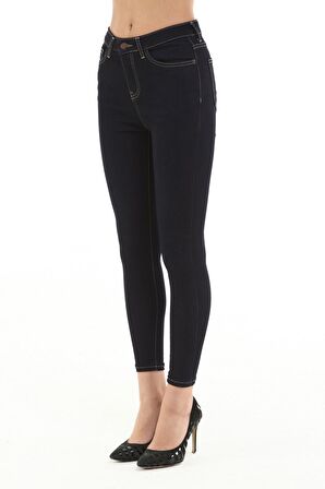 CEDY DENIM Mavi Yüksek Bel Skinny Jeans Kot Pantolon C596