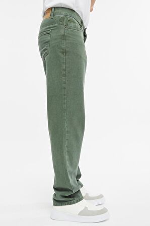 Erkek Yüksek Bel Bol Kesim Baggy Loose Fit Jean Pantolon-C352