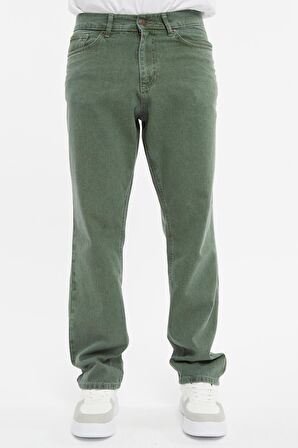 Erkek Yüksek Bel Bol Kesim Baggy Loose Fit Jean Pantolon-C352