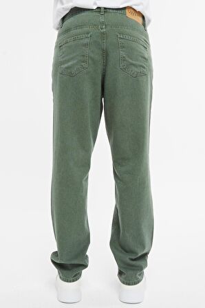 Erkek Yüksek Bel Bol Kesim Baggy Loose Fit Jean Pantolon-C352