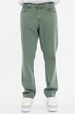 Erkek Yüksek Bel Bol Kesim Baggy Loose Fit Jean Pantolon-C352