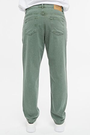 Erkek Yüksek Bel Bol Kesim Baggy Loose Fit Jean Pantolon-C352