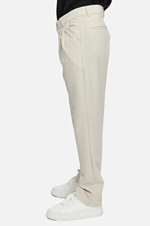 Erkek Yüksek Bel Pileli Baggy Chino Pantolon C358