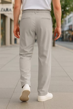 Erkek Yüksek Bel Pileli Baggy Chino Pantolon C358