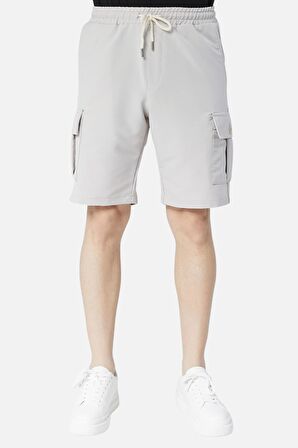 Beli Lastikli Kargo Cepli Standart Fit Bağcıklı Erkek Şort C360