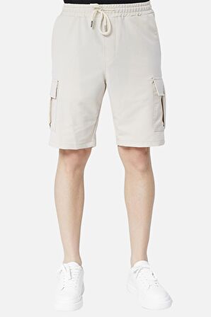 Beli Lastikli Kargo Cepli Standart Fit Bağcıklı Erkek Şort C360