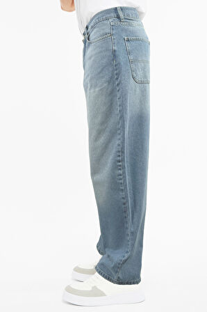 CEDY DENIM Erkek Yüksek Bel Baggy Skater Jean 