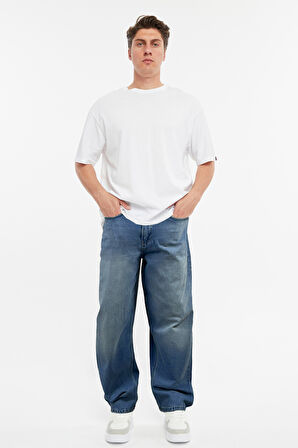 CEDY DENIM Erkek Yüksek Bel Baggy Skater Jean 