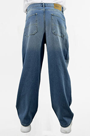 CEDY DENIM Erkek Yüksek Bel Baggy Skater Jean 