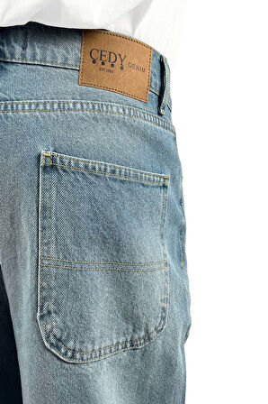 CEDY DENIM Erkek Yüksek Bel Baggy Skater Jean 