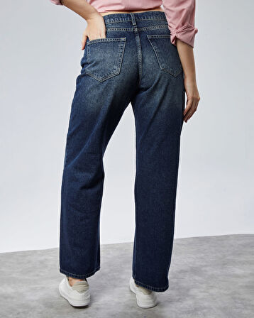 CEDY DENIM Kadın Palazzo Yüksek Bel Cotton Jean Pantolon 