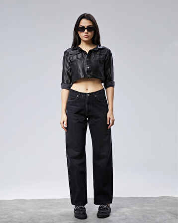 CEDY DENIM Kadın Palazzo Yüksek Bel Cotton Jean Pantolon 