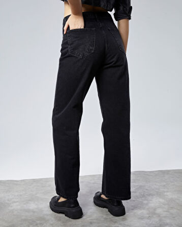 CEDY DENIM Kadın Palazzo Yüksek Bel Cotton Jean Pantolon 