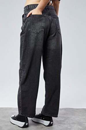 CEDY DENIM Kadın Yüksek Bel Baggy Skater Jean 