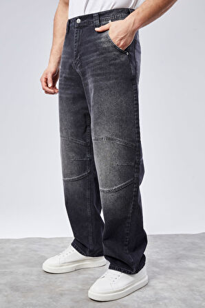 CEDY DENIM Erkek Yüksek Bel Skater Baggy JeanPantolon C362 