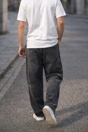 CEDY DENIM Erkek Yüksek Bel Skater Baggy JeanPantolon C362 
