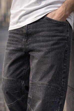 CEDY DENIM Erkek Yüksek Bel Skater Baggy JeanPantolon C362 
