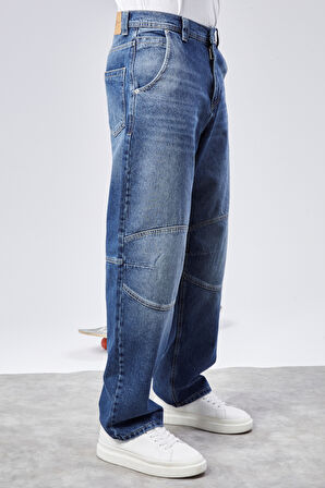 CEDY DENIM Erkek Yüksek Bel Skater Baggy JeanPantolon C362 