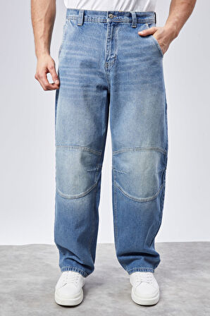 CEDY DENIM Erkek Yüksek Bel Skater Baggy JeanPantolon C362 