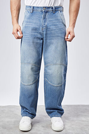 CEDY DENIM Erkek Yüksek Bel Skater Baggy JeanPantolon C362 