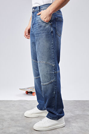 CEDY DENIM Erkek Yüksek Bel Skater Baggy JeanPantolon C362 