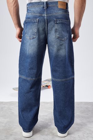 CEDY DENIM Erkek Yüksek Bel Skater Baggy JeanPantolon C362 