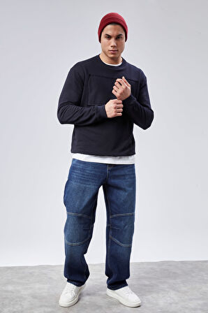 CEDY DENIM Erkek Yüksek Bel Skater Baggy JeanPantolon C362 