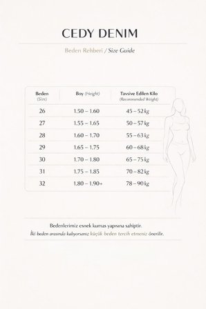 CEDY DENIM Yüksek Kalite Kadın 5 Cep Düşük Bel İspanyol Paça SkinnyFit Esnek Jean Pantolon C619