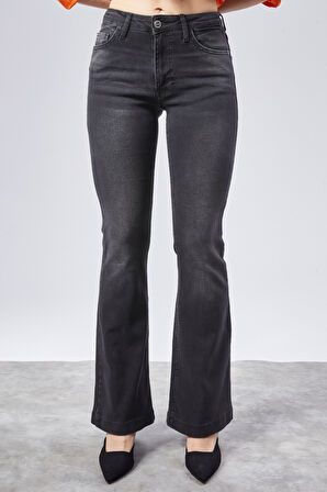 CEDY DENIM Yüksek Kalite Kadın 5 Cep Düşük Bel İspanyol Paça SkinnyFit Esnek Jean Pantolon C619