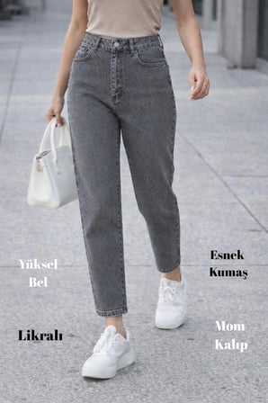 Kadın Yüksek Bel Soho Boyfriend Jean C599