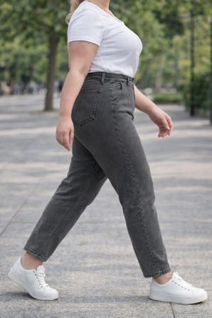 Mom Fit Jean Büyük Beden Yüksek Bel Carrot Kesim Dar Paça Pileli Esnek Kot Pantolon C600