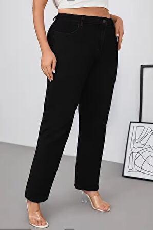 CEDY DENIM - Kadın Büyük Benden Boru Paça Yüksek Bel Regular Fit Likralı Pantolon  C626