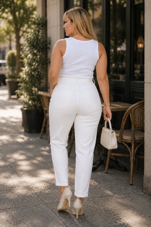 Mom Fit Jean Büyük Beden Yüksek Bel Carrot Kesim Dar Paça Pileli Esnek Kot Pantolon C600