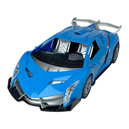 Sebat Oyuncak 1:18 Ölçek USB Şarjlı Işıklı Fonksiyonel Lambo Araç SB 2056 MAVİ