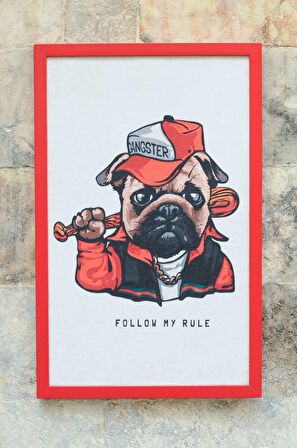 Gangsta Pug Özel Tasarım MetaFrame Tablo