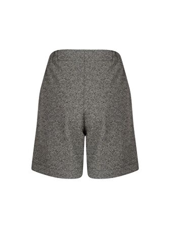 Kırçıllı Dokuma Şort - Siyah