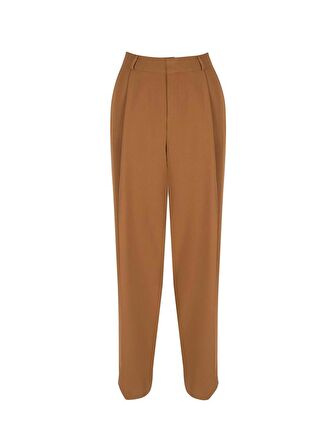 Bol Paça Krep Pantolon - Camel