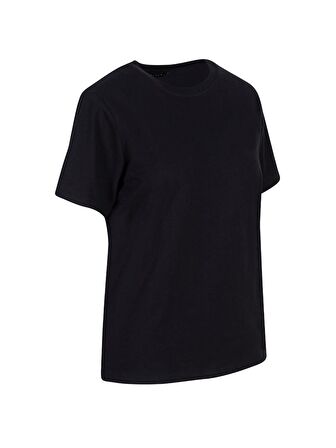 Bisiklet Yaka Oversize T-Shirt - Siyah