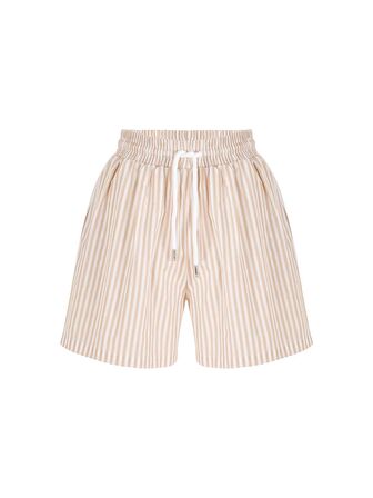 Koton Şort - Bej Çizgili